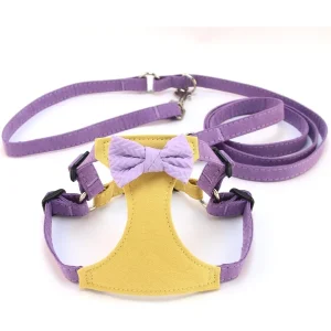 Small Dog Harness with Leash & Bow Tie