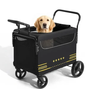 Foldable Dog Stroller with Ramp
